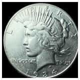 1934 Silver Peace Dollar CLOSELY UNCIRCULATED