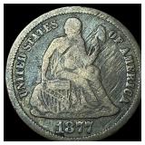 1877-CC Silver Dime LIGHTLY CIRCULATED