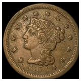 1854 Braided Hair Large Cent CLOSELY UNCIRCULATED