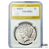 1925-S Silver Peace Dollar PGA MS63