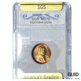 1949 Wheat Cent SGS MS70