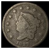 1827 Coronet Head Large Cent NICELY CIRCULATED