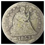 1853 Arrows Seated Liberty Quarter NICELY CIRCULAT