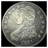 1831 Capped Bust Half Dollar NEARLY  UNCIRCULATED