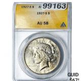 1927-S Silver Peace Dollar ANACS AU58