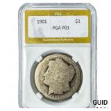 1901 Morgan Silver Dollar PGA P01
