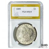 1889 Morgan Silver Dollar PGA MS64