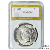 1927 Silver Peace Dollar PGA MS64