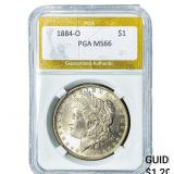 1884-O Morgan Silver Dollar PGA MS66