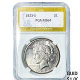 1923-S Silver Peace Dollar PGA MS64