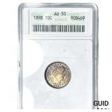 1898 Barber Dime ANACS AU50