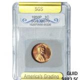 1950 Wheat Cent SGS MS70