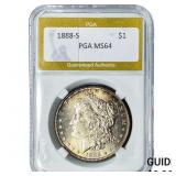 1888-S Morgan Silver Dollar PGA MS64