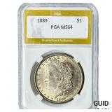 1889 Morgan Silver Dollar PGA MS64
