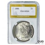 1886 Morgan Silver Dollar PGA MS64