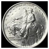 1925 Silver Stone Mountain Half Dollar GEM BU