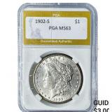1902-S Morgan Silver Dollar PGA MS63