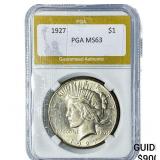 1927 Silver Peace Dollar PGA MS63
