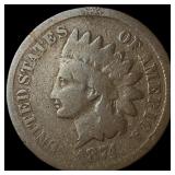 1874 Indian Head Cent LIGHTLY CIRCULATED