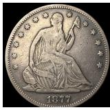 1877 Seated Liberty Half Dollar NEARLY UNCIRCULATE