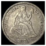 1870 Seated Liberty Dime CLOSELY UNCIRCULATED