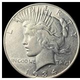 1934 Silver Peace Dollar CHOICE AU