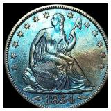 1854 Arrows Seated Liberty Half Dollar CHOICE AU