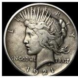 1921 Silver Peace Dollar NEARLY UNCIRCULATED