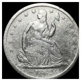 1862-D Seated Liberty Half Dollar CLOSELY UNCIRCUL