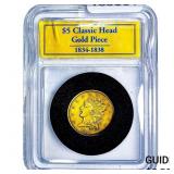 1834 $5 Gold Half Eagle