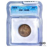 1876 Twenty Cent Piece ICG AU55
