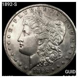 1892-S Morgan Silver Dollar CHOICE AU