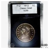 1812 Classic Head Large Cent  F12 S289
