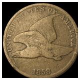 1858 Copper-Nickel Flying Eagle Cent LIGHTLY CIRCU