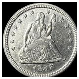 1857 Seated Liberty Quarter CHOICE AU