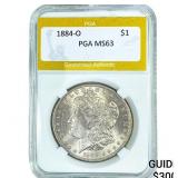 1884-O Morgan Silver Dollar PGA MS63