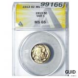1913 Buffalo Nickel ANACS MS65 Var 1