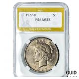 1927-D Silver Peace Dollar PGA MS64