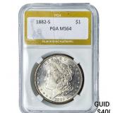 1882-S Morgan Silver Dollar PGA MS64
