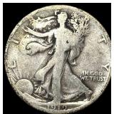 1919-D Silver Walking Liberty Half Dollar  LIGHTL