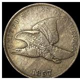 1857 Flying Eagle Cent NEARLY UNCIRCULATED
