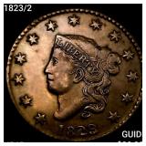 1823/2 Coronet Head Large Cent NEARLY UNCIRCULATED