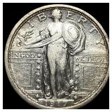 1917 Type 1 Standing Liberty Quarter NEARLY UNCIRC