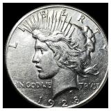 1928 Silver Peace Dollar CHOICE AU