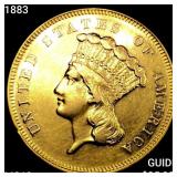 1883 $3 Gold Piece UNCIRCULATED