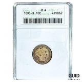 1895-S Barber Dime ANACS G4
