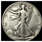 1938-D Silver Walking Liberty Half Dollar NEARLY U