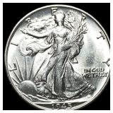 1945-S Silver Walking Liberty Half Dollar ABOUT UN