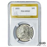 1832 Capped Bust Half Dollar PGA MS62