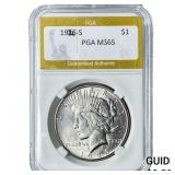 1926-S Silver Peace Dollar PGA MS65